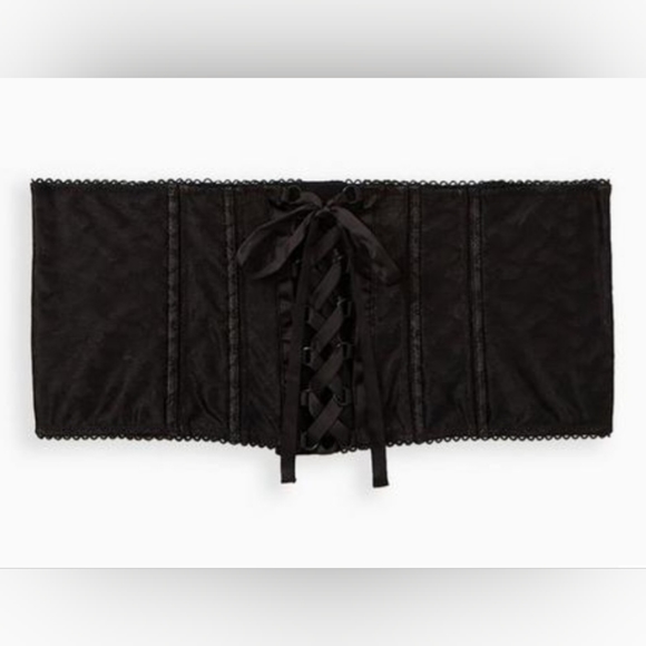 BETSEY JOHNSON Limited Edition TORRID Black Lace-Up Waist Cincher Corset! NWT! - Picture 4 of 8